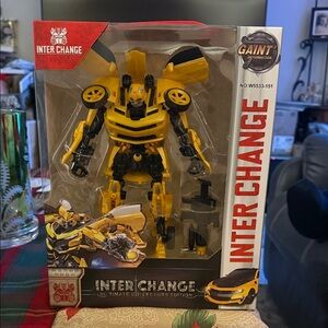 Yellow and Black Transforming Robot Car